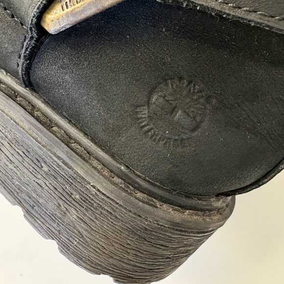 Timberland Women's Black Leather Harness Moto Boots size 8 - Picture 7 of 9